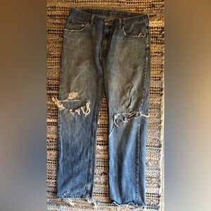 Men's Distressed Wrangler Jeans